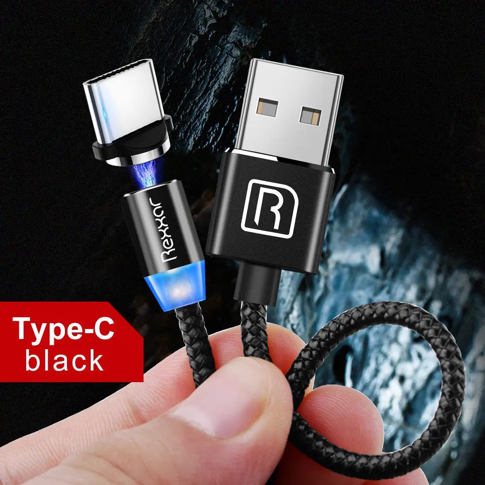 1 м 2 м Магнитный USB кабель Micro usb type C кабель для быстрой зарядки для iPhone XS Max samsung Магнитный шнур для зарядки телефона Android
