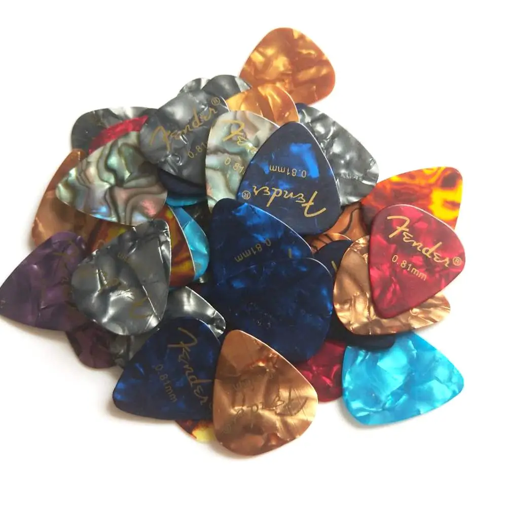 50 и 100 шт. Новые акустические медиаторы s Plectrum Celluloid аксессуары для электрической гитары 0 46 мм 71 81 96 мм|Детали