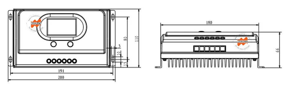 Умнее 20A MPPT Контроллер заряда для фотоэлектрических систем и 12 V/24 V