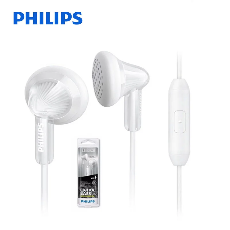 Проводная гарнитура Philips SHE3015 с поддержкой микрофона проводное управление