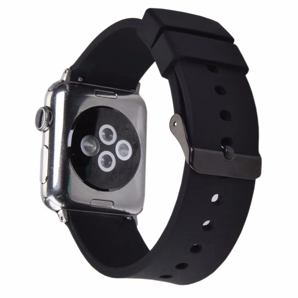 Мягкий силиконовый спортивный ремешок Bemorcabo для Apple Watch Series 3 2 1 сменный iWatch Sport Band 38