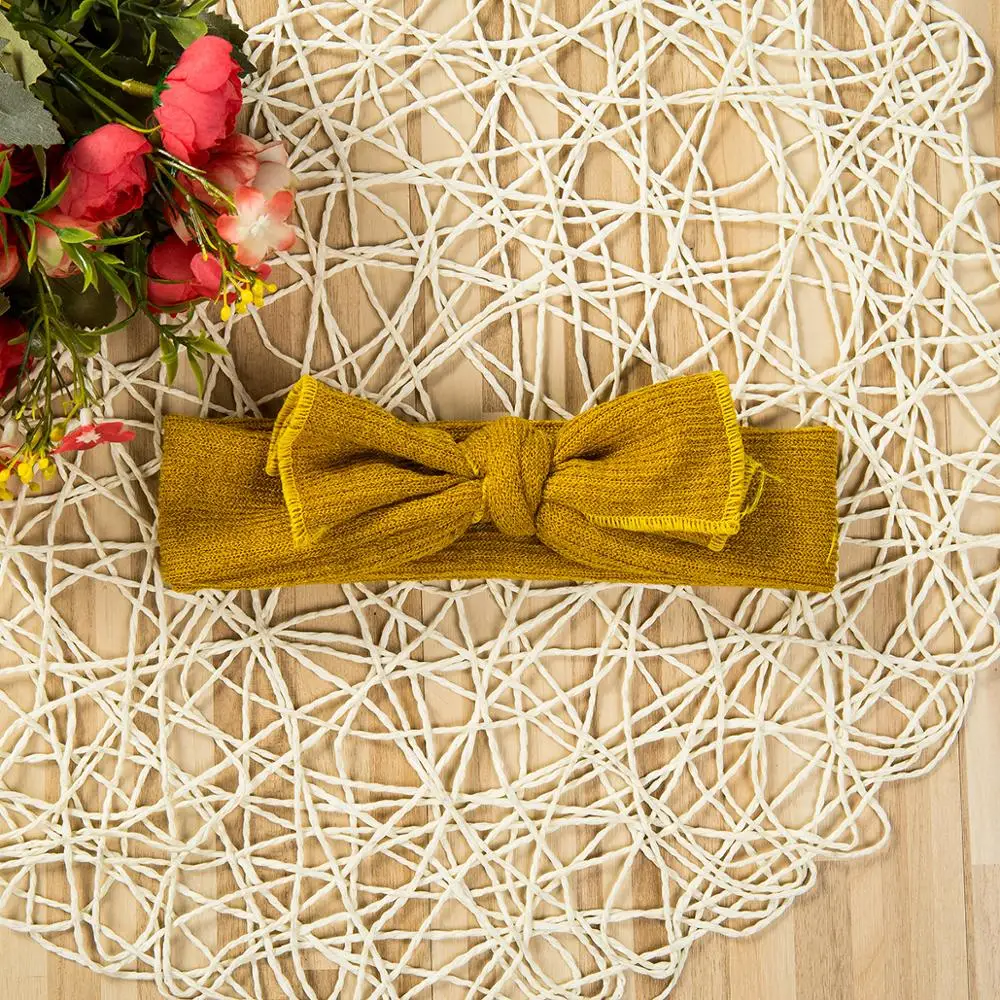 Toddler Girls Kids Baby Bow Hairband Headband Stretch Turban Knot Head Wrap Solid Lovely Headwear | Мать и ребенок
