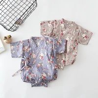 wholesale summer baby girls boys floral japanese kids kimono robe rompers casual tracksuit newborn infants bebes jumpsuits