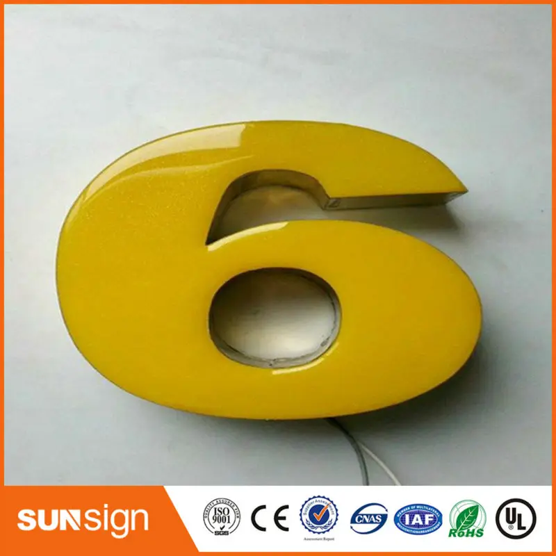 Decorative Wall Letters Resin Led frontlit Sign Letters