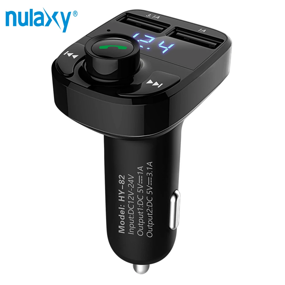 Nulaxy HY82 FM передатчик модулятор беспроводной Bluetooth громкой связи вызов