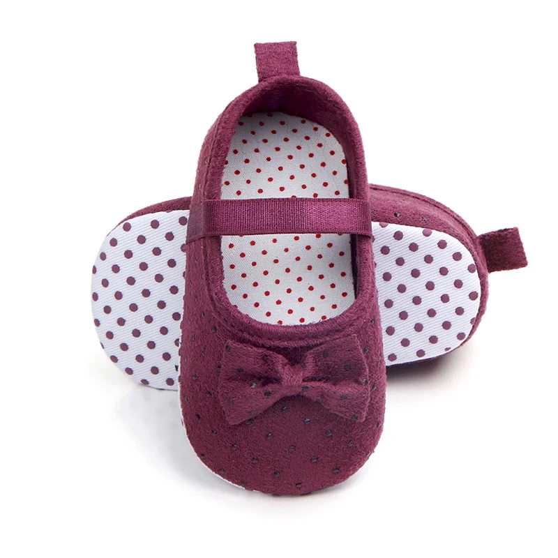 

Infant Baby Girls Bow Toddler Cotton Princess Shoes Spring Autumn Childrenborn Girl Anti-slip Footwear First Walkers