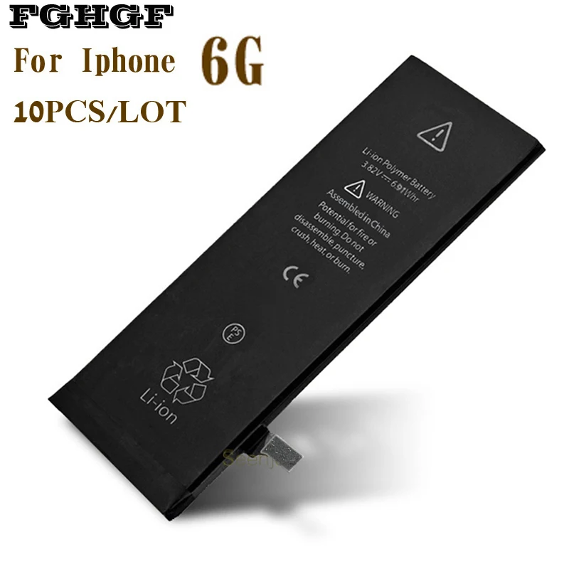FGHGF 10 шт., сотовый телефон батарея для Iphone 6 6G Китай производитель 3,8 V 1810mah AAA Qlty Замена литий-ионный OEM