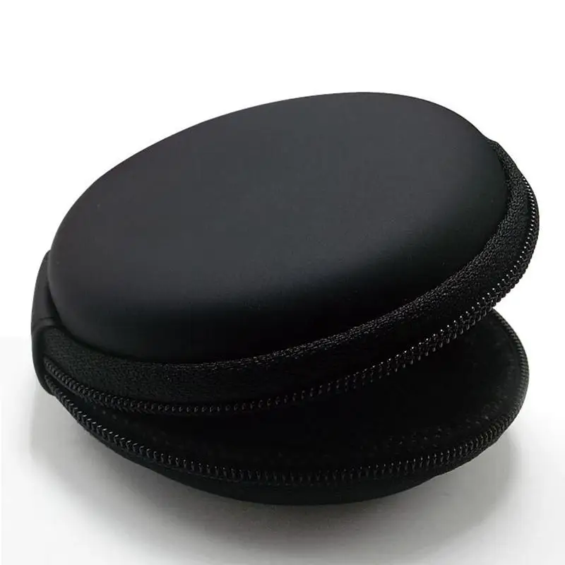 Portable Case for Headphones Mini Zippered Round Storage Hard Bag Headset Box Earphone SD TF Cards Bags | Электроника