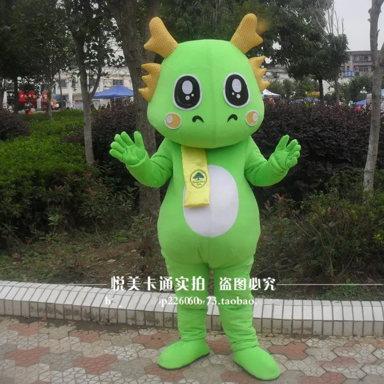 

Green Dragon Mascot Costume for Adults Hot Sell Party Costumes Carnival Costumes Fancy Dress Costumes