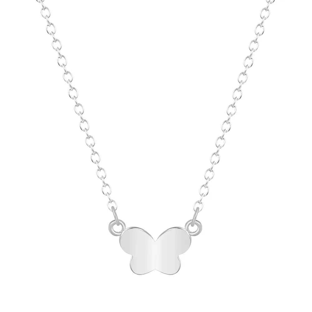 Kinitial 10 шт. цвета: золотистый Серебристый покрытием ожерелье бабочка Ожерелья и