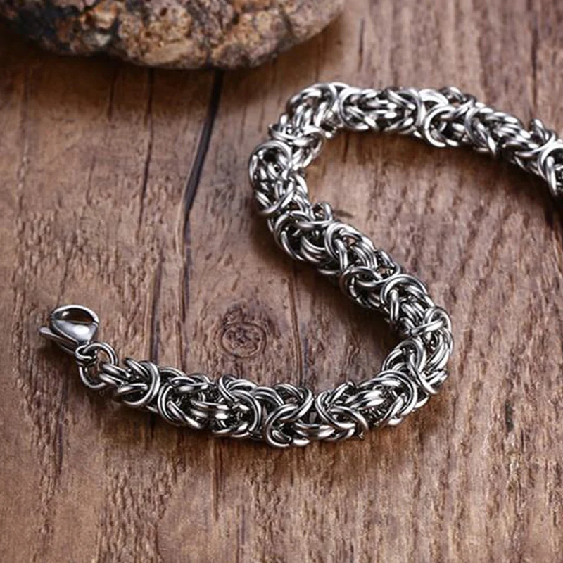 Мужской браслет из нержавеющей стали шириной 7 мм 8 5 дюйма|strand bracelets|bangles for menbracelets &