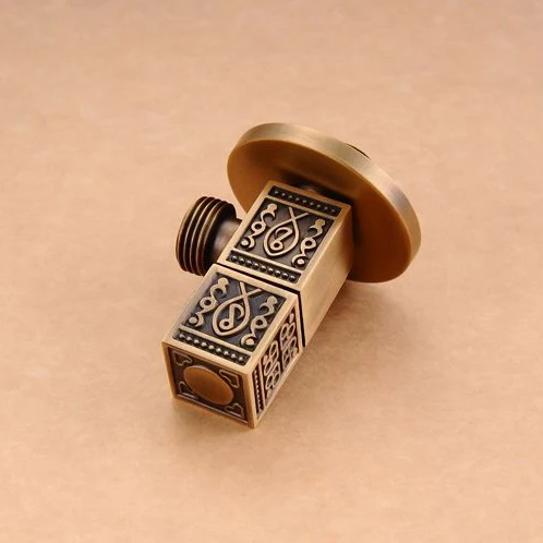 Кран запасные части 1/2 "x 1/2" античная латунь ванная комната угол стоп клапан