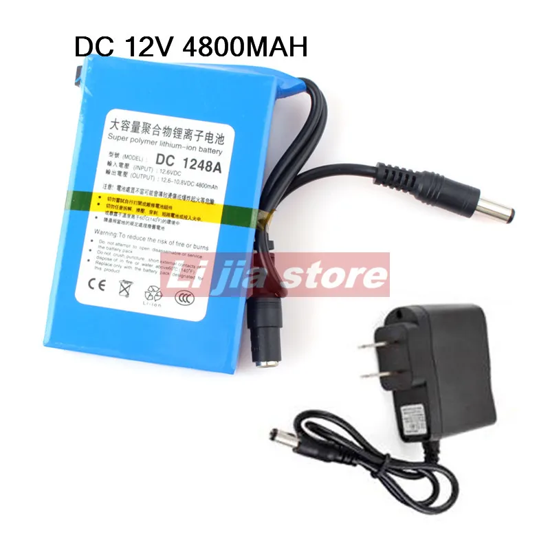 Литий ионный аккумулятор Батарея Портативный 4800 мА/ч DC 12V 12 6 V супер