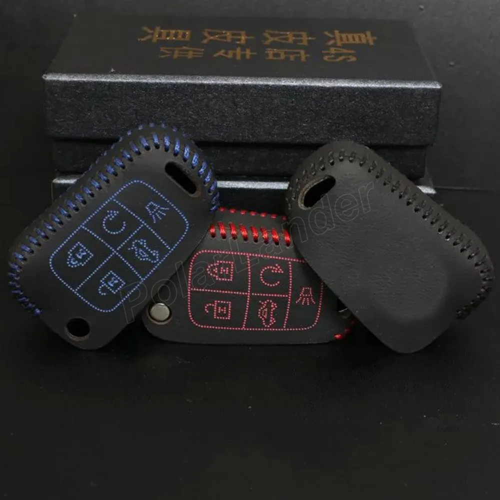 

Only Red car styling Genuine quality leather car key case cover Hand sewing DIY fit for BUICK NEW LACROSSE free shipping