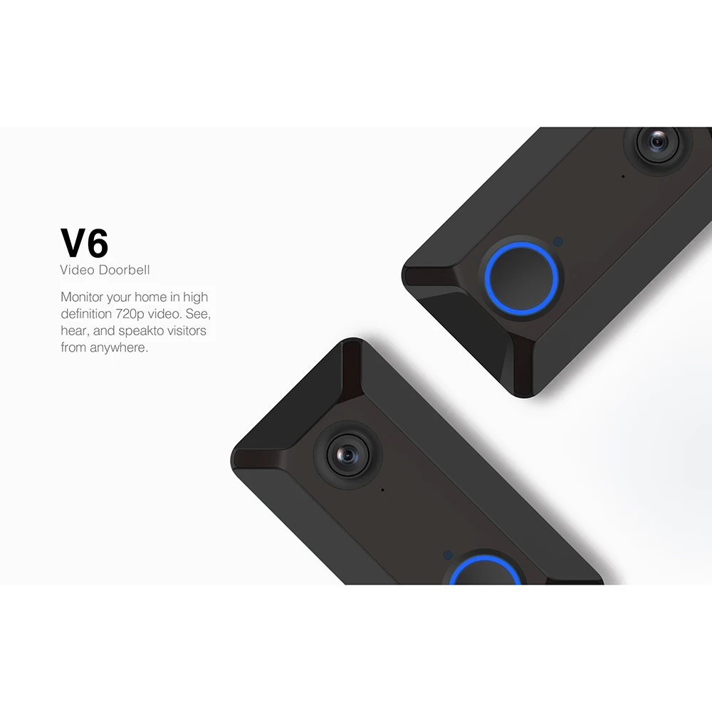 V6 Smart IP 720P телефон дверной звонок камера для квартиры ИК сигнализация