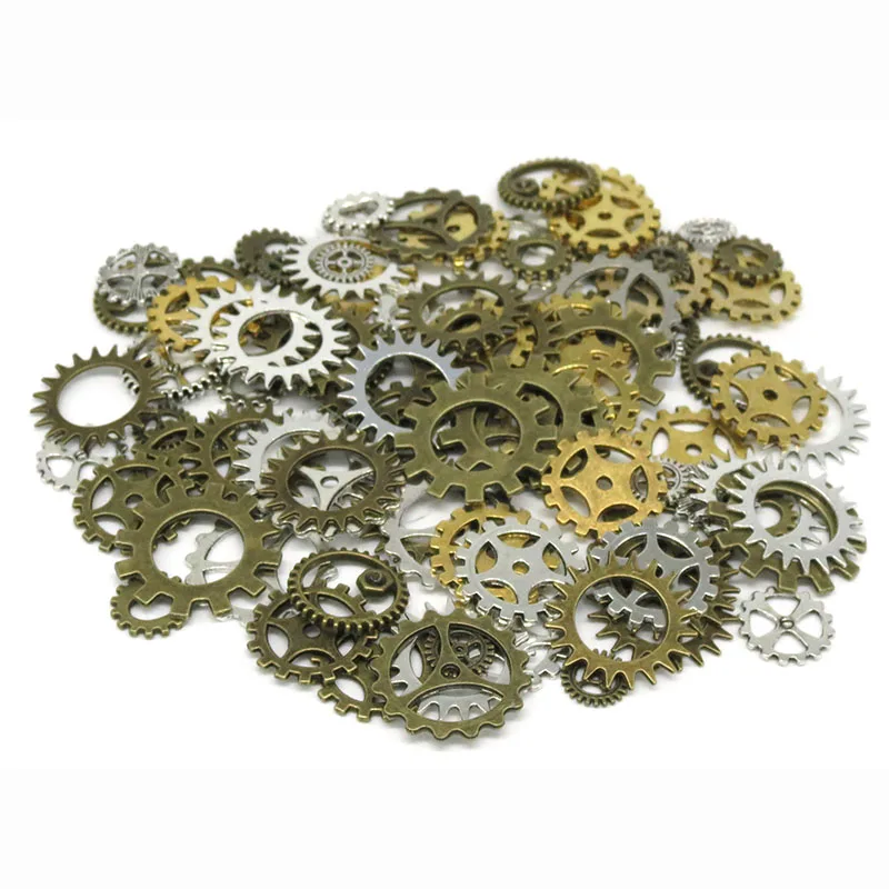 Оптовая продажа 200 шт. цвета: золотистый СЕРЕБРИСТЫЙ старинные бронзовые микс