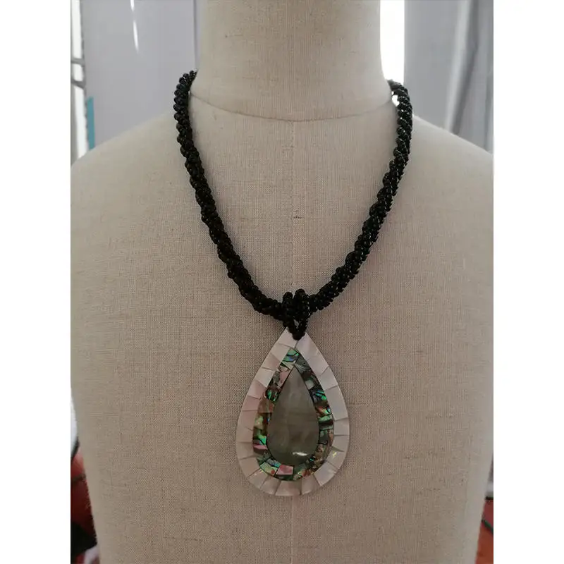 SHINUSBOHO, розовая ручная Хамса, Миюки, ожерелье, богемное ожерелье с кулоном, колье kabbalah, Женские Ювелирные изделия ручной работы, ожерелье frienship - Окраска металла: M-N190605C