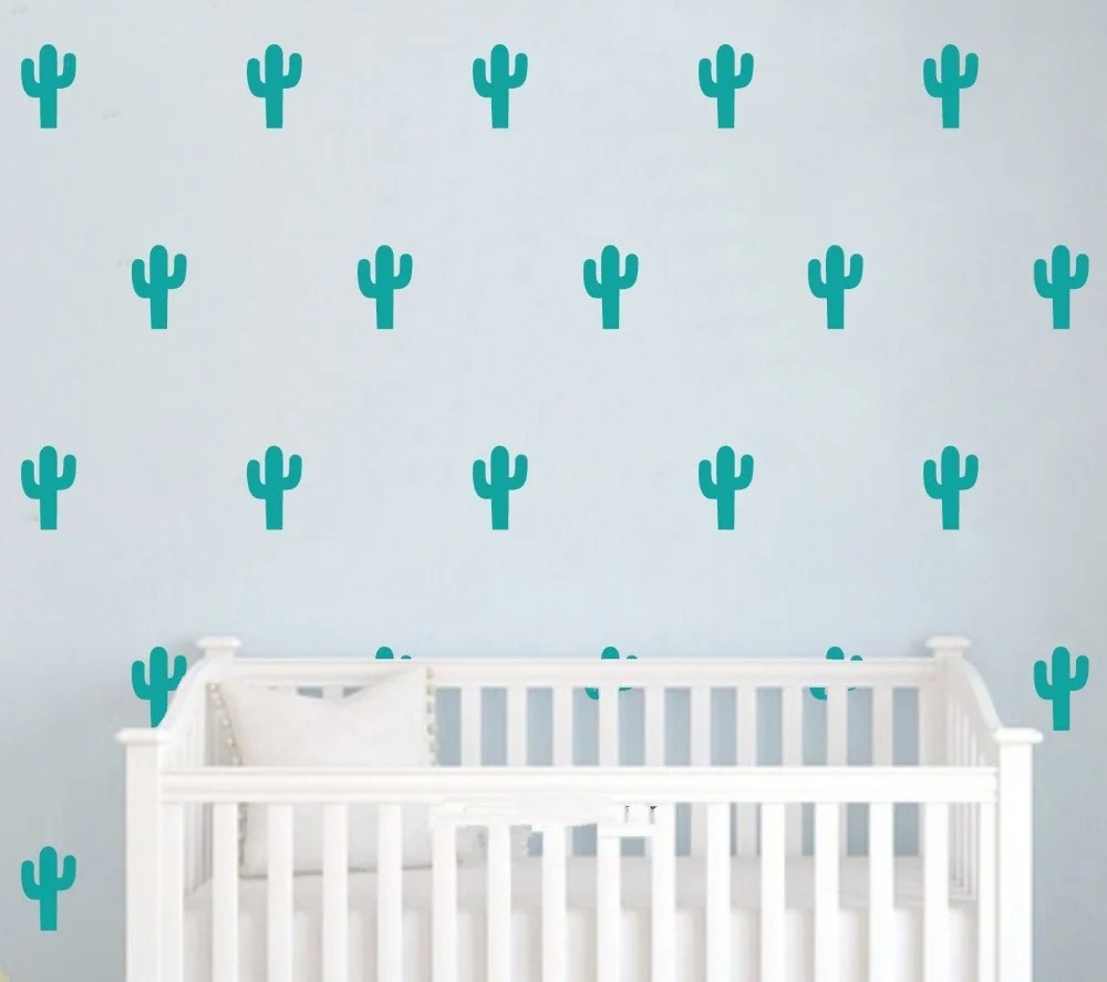 24 SET Cactus Shape Wall Stickers For Kids Room Decor | Дом и сад