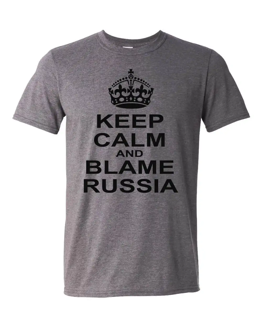 2019 Fashion Keep Calm Blame Russia Meme Shirt Fake News Democrat Propaganda Trump Kek Funny Unisex Tee | Мужская одежда