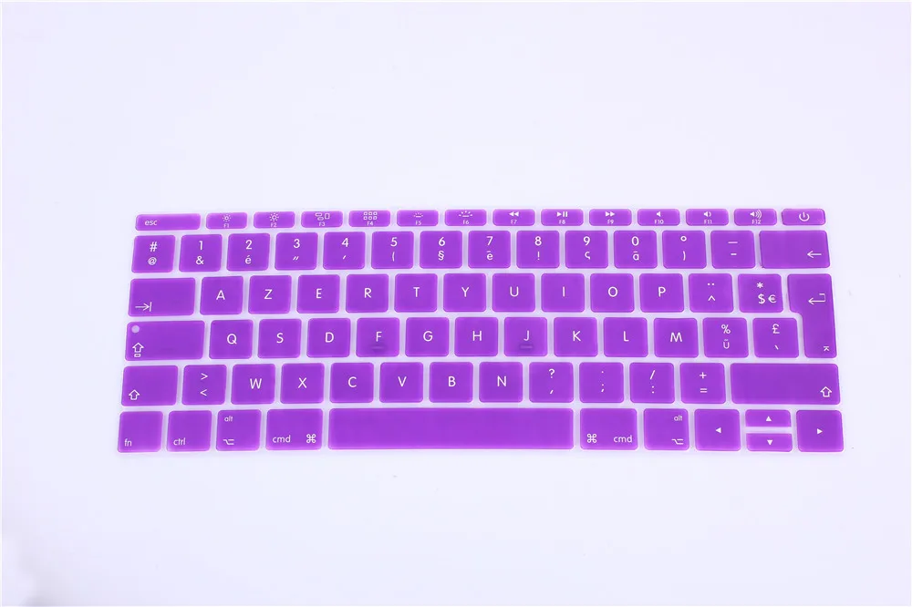 Для Mac Book 12 дюймов французский чехол для клавиатуры AZERTY &quot2016 силиконовый