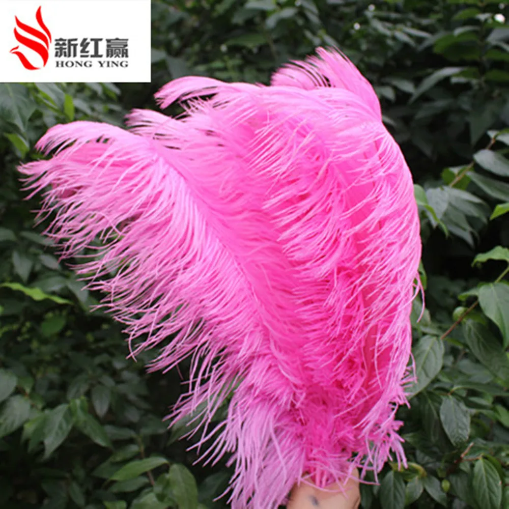 

HOT! 50 pcs / lot pink ostrich feather 30-35cm / 12-14 inche Plume wedding decoration diy feathers