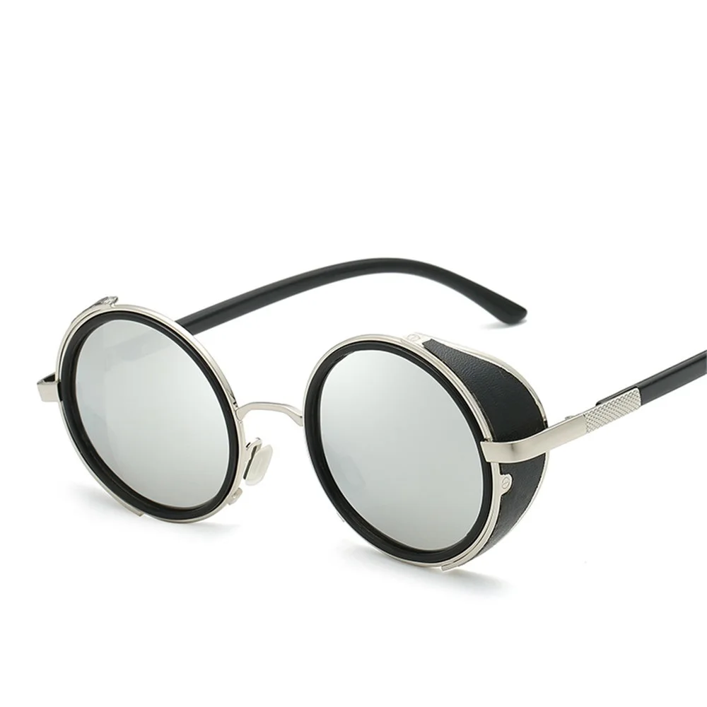 Круглые металлические солнцезащитные очки UV400, очки для вождения мотоцикла, модные очки, Винтажные Солнцезащитные очки в стиле ретро