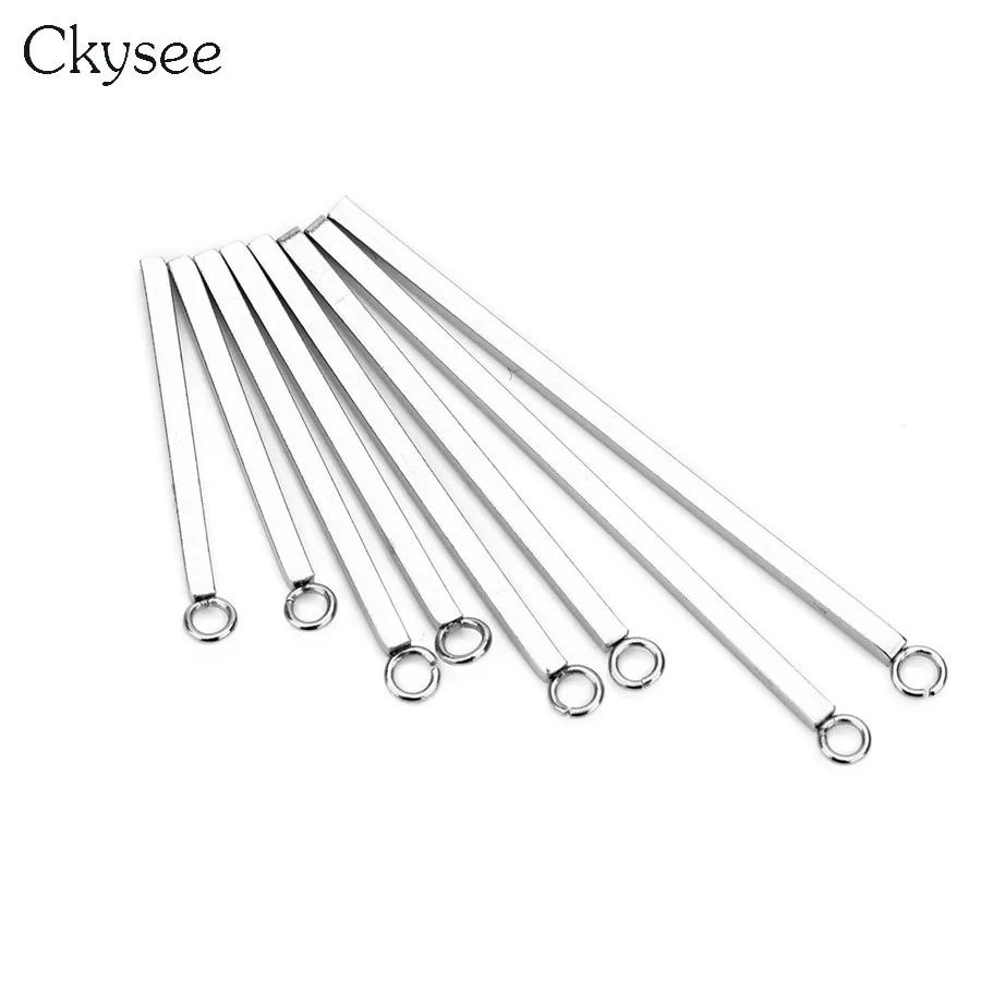 Ccysee 20 шт./лот 1.5x2 0/25/30/40 мм из нержавеющей стали Пустые бирки Подвески Серебрянные