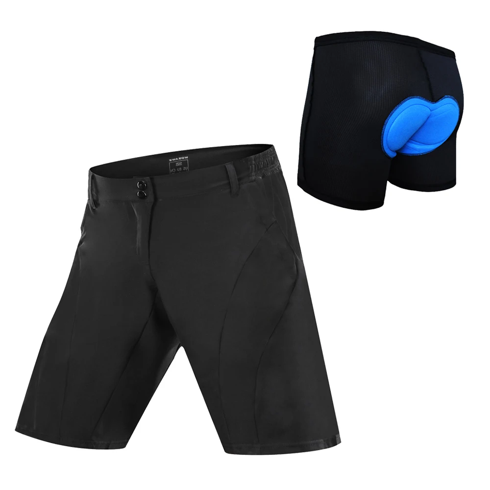 BC108 black shorts WOSAWE быстросохнущие велосипедные шорты мужские MTB Горный велошорты велосипед Горные бермуды дышащие мешковатые короткие штаны - Цвет: BC108 black shorts
