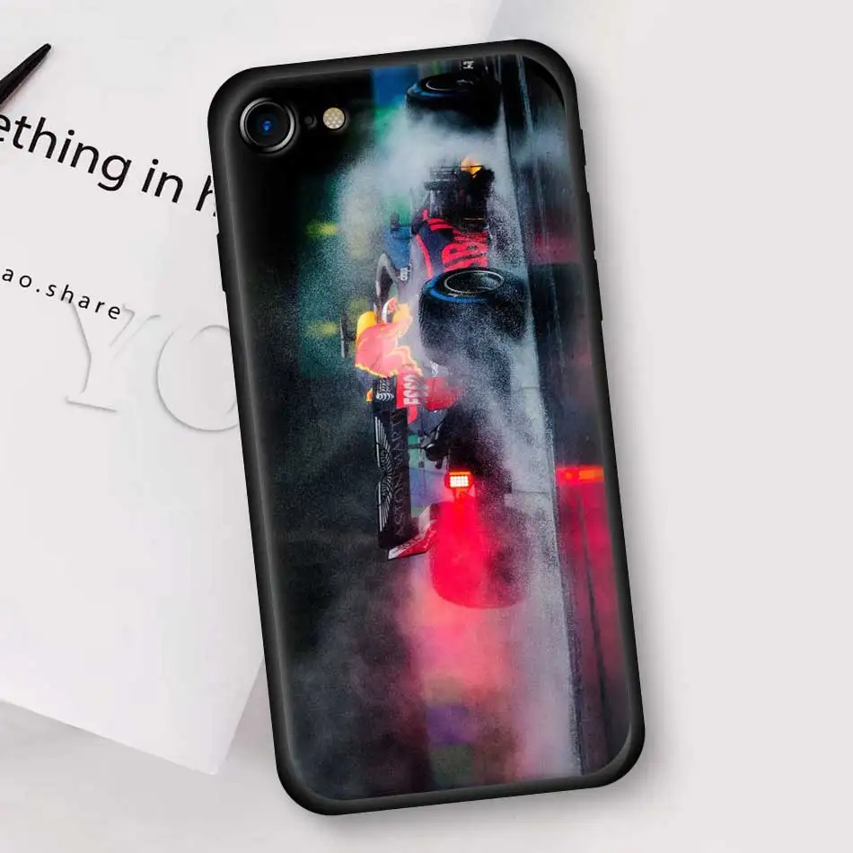 Для Формулы 1 мягкий чехол из ТПУ для Apple iPhone 11 Pro XR 7 8 6 6S Plus X XS MAX 5 5E 5S 5C Черный силиконовый чехол для телефона