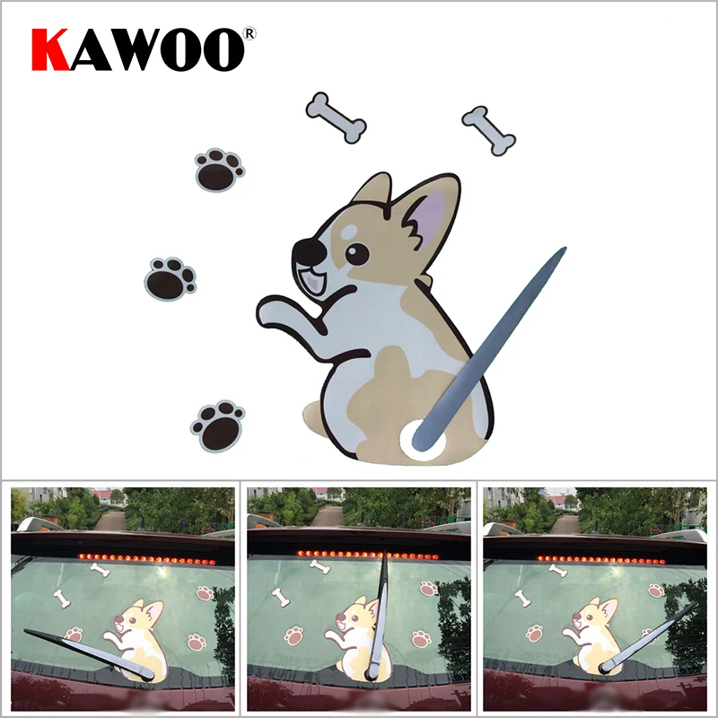 Автомобильные щетки KAWOO Стайлинг мультфильм смешные валлийские корги собака