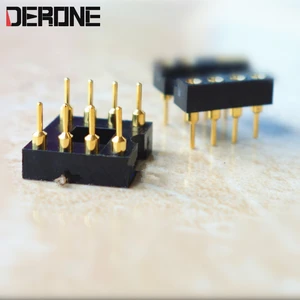 2 шт op amp seat IC socket 3 U позолоченный 8-контактный блок операционного усилителя для аудиофила