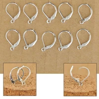 free 100pcs making jewelry findings silver plated hoop circle hook earring earwires diy jewelry made beads