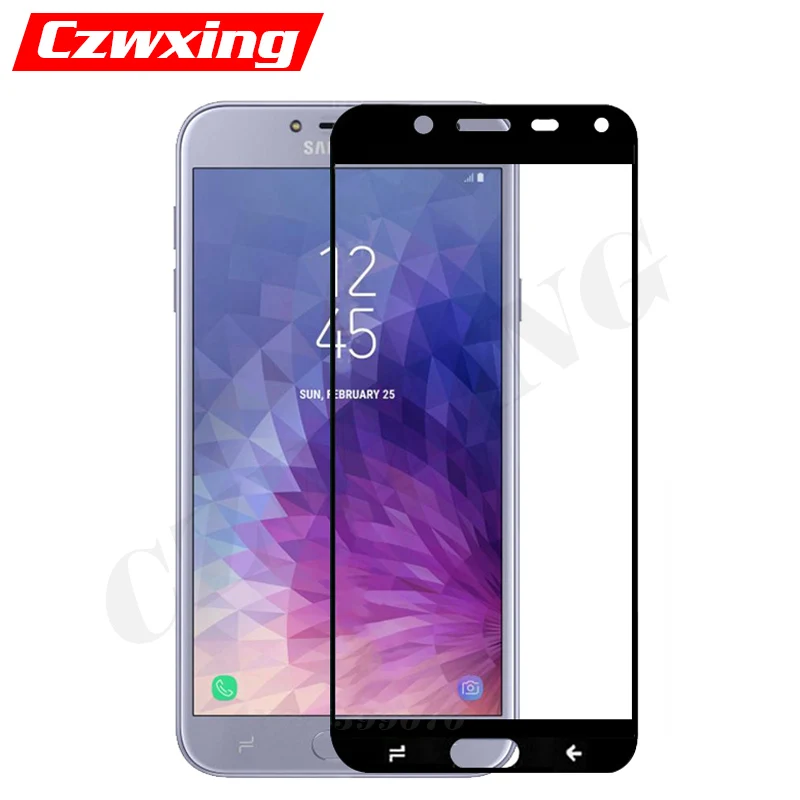 Для Samsung J4 2018 защита экрана полное покрытие Galaxy закаленное стекло для J400F J400 SM