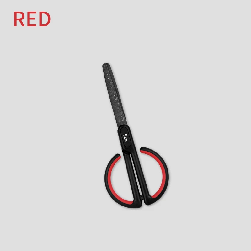 Red Xiaomi Fizz антипригарные ножницы со шкалой для Офис Школа Студент Стационарные ножницы бытовые DIY ленты ножницы СНиП - Цвет: Red
