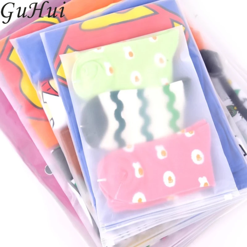 10Pcs/lot Matte Clear Travel Storage Bags Zipper Organizer Bag For Clothing Underwear Socks Shoes Packing Pouch Housekeeping | Дом и сад
