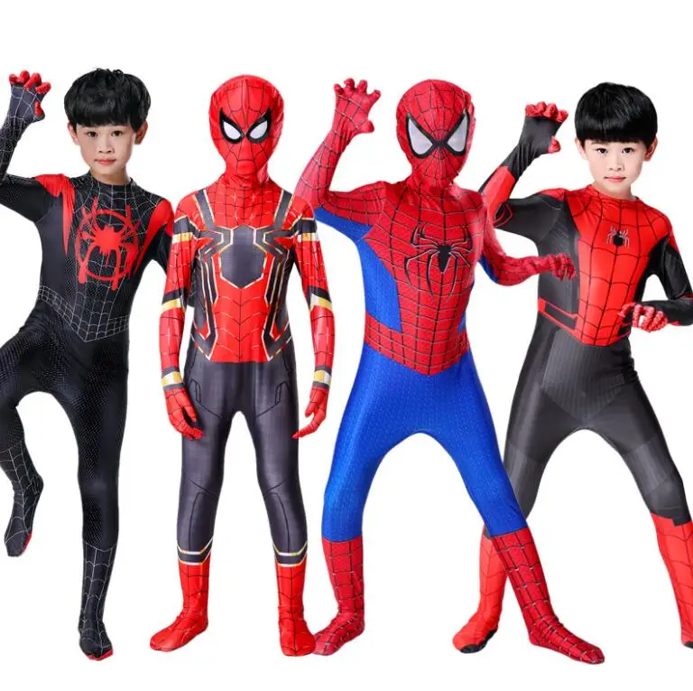 Новинка 2018 года Детский костюм Человека паука для мальчиков на Хэллоуин|Костюмы