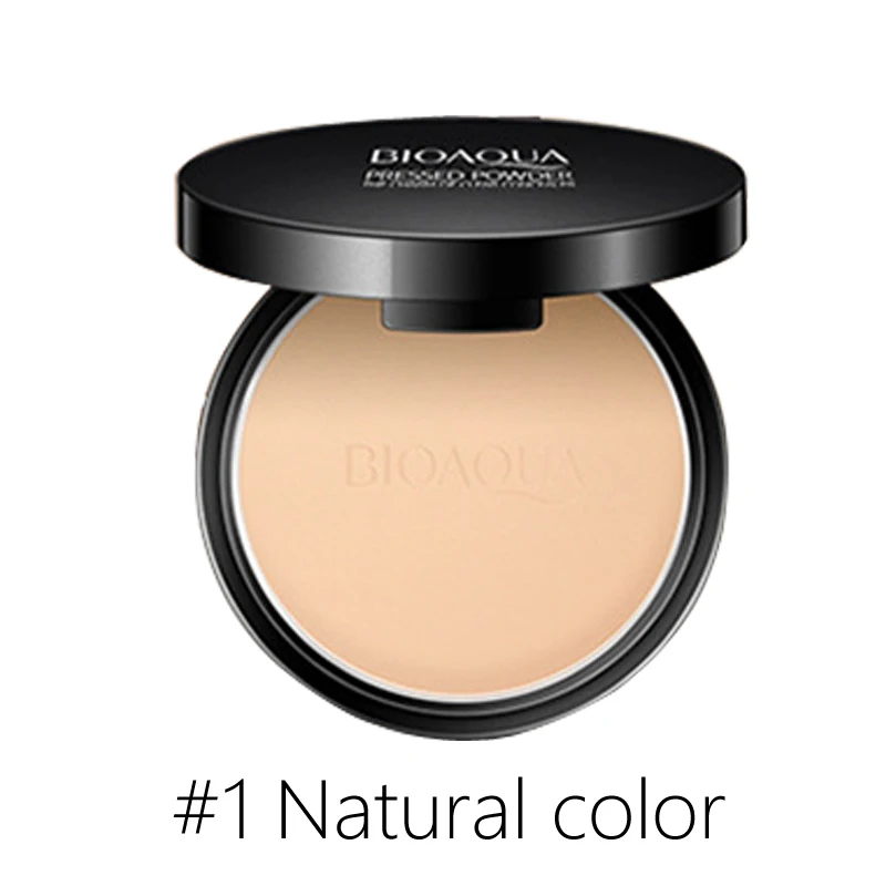 natural color BIOAQUA бренд основа для лица Минеральная прессованная пудра Макияж матовый гладкий укрыватель контроль масла контур основания Косметика для макияжа - Цвет: natural color