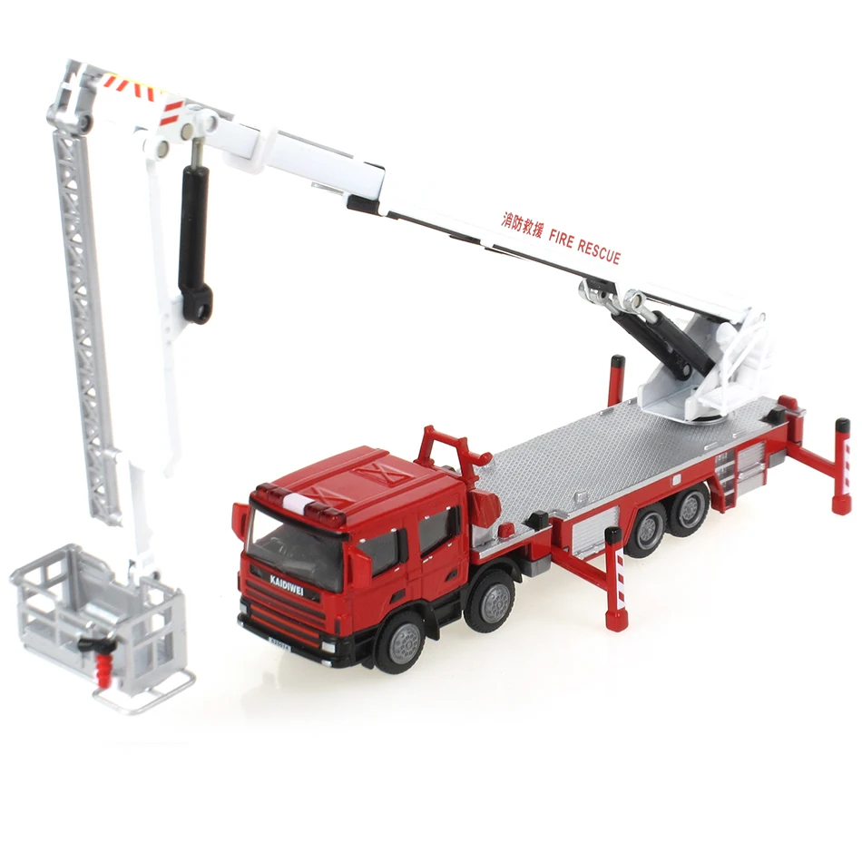 Сплав инженерный Лифт пожарный двигатель модель автомобиля 1:50 воздушный