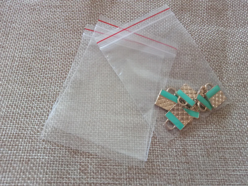 100 шт. ювелирные изделия мешки Ziplock молния и застежка Lock закрывающимися Пластик
