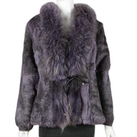 sexy fur overcoat women rabbit fur jacket real fur coats for women winter autumn with big raccoon collar outwear high quality