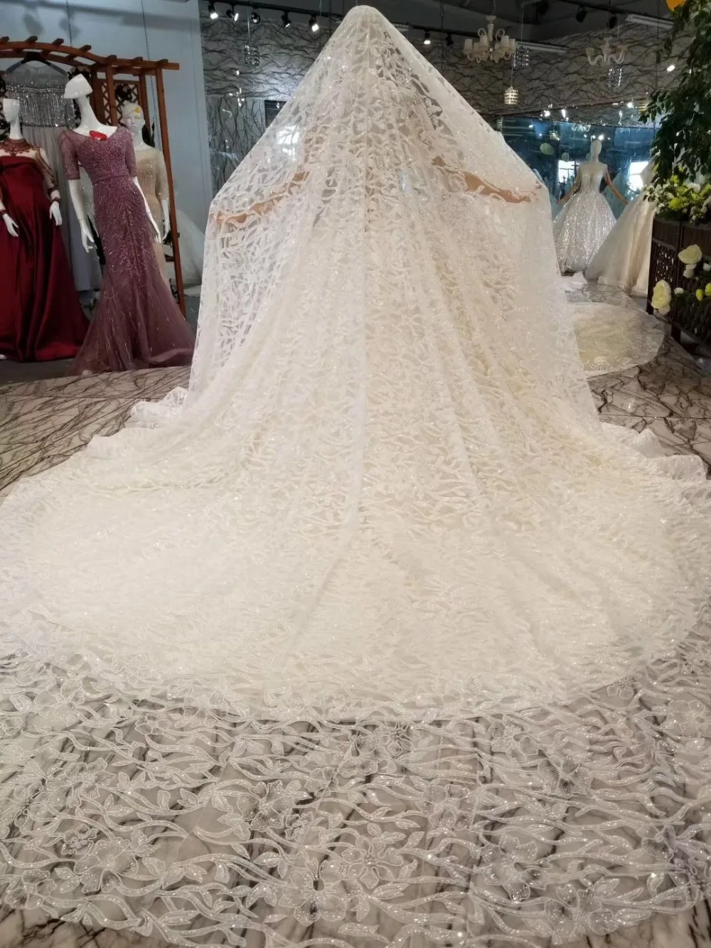 H&S BRIDAL Short sleeves Wedding dress Ball gown luxury wedding dresses robe de marriage vestidos de novia 2020 gowns with veil
