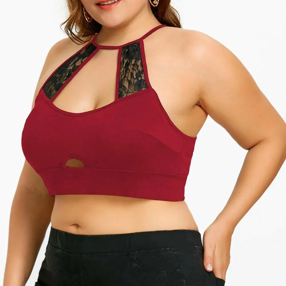 Летнее платье плюс Размеры 5XL женские короткие топы Летняя блузка с вырезами безрукавки однотонные с лямками на шее Рубашки с коротким рукавом женский Haut Femme BB4