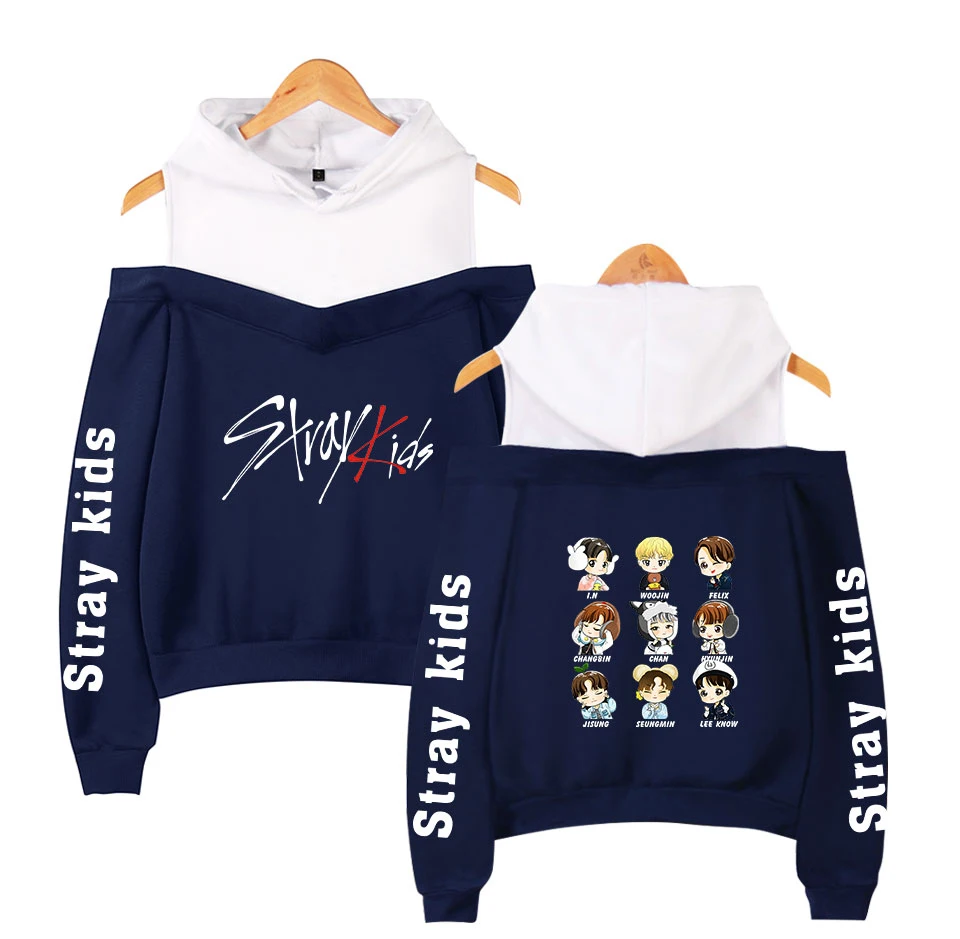 Frdun Tommee stray kids KPOP, толстовка с открытыми плечами, женская мода, хип-хоп принт, женские толстовки с капюшоном, Highstreet, толстовка, XS-2XL