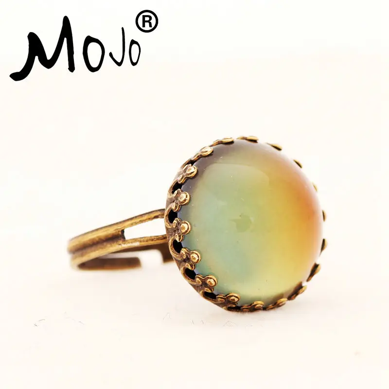 Новое модное цыганское богемное круглое кольцо меняющее цвет настроение чувства