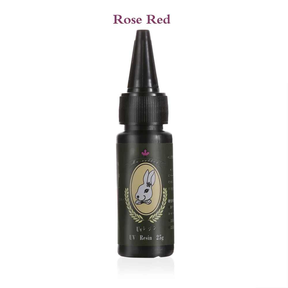rose red Новая мода УФ цвет смолы ультрафиолетовые изгибы смолы солнечное лечение смолы DIY солнечный свет активированный Ремесла прозрачный орнамент - Цвет: rose red