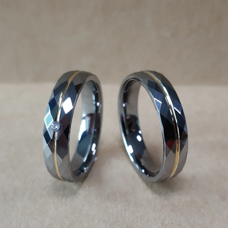 Оптовая продажа кольца из вольфрама 5 мм для мужчин и женщин обручальные