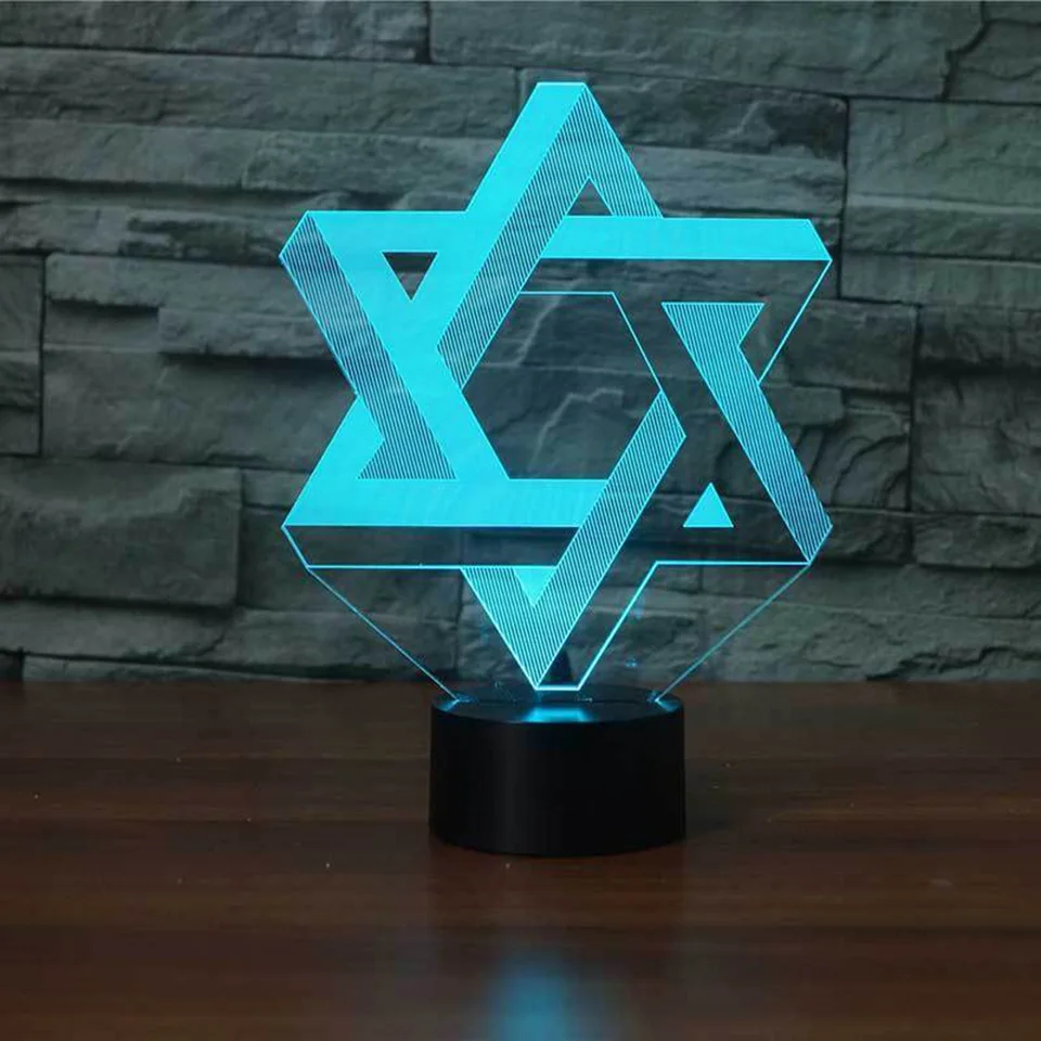 USB креативная звезда 3D Ночник LED Luminaria настольная лампа визуальная Veilleuse сенсорная