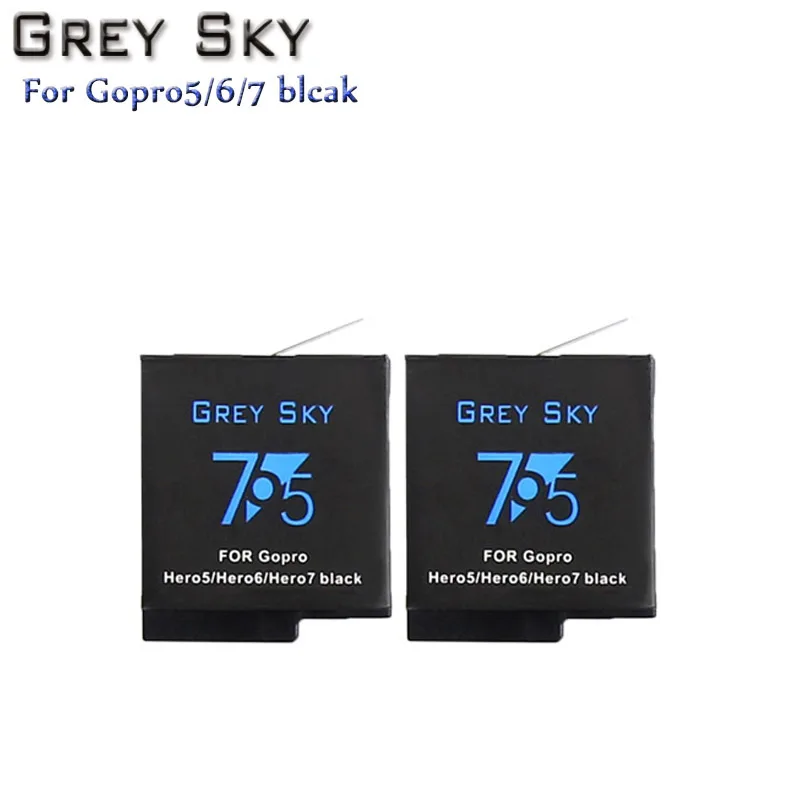 2 battery Аккумулятор 1600 мАч для GoPro hero 5 hero 6 hero 7 black Bateria Akku для GoPro hero 5 6 7 hero 5 AHDBT 501 - Цвет: 2 battery