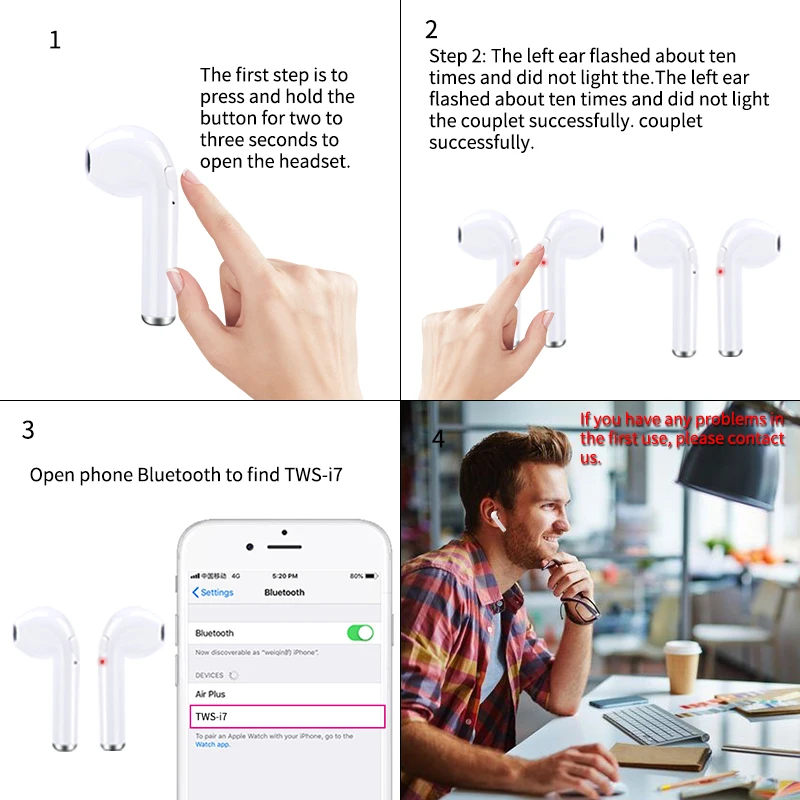 I7s мини-наушник bluetooth TWS наушники беспроводные стерео handsfree спортивная Гарнитура
