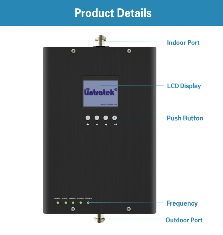Lintratek 800 900 2100 1800 2600 МГц усилитель сигнала GSM 2G 3G 4G LTE ретранслятор частоты полоса